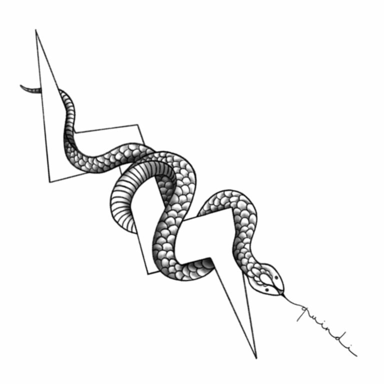 thunder snake tattoo image